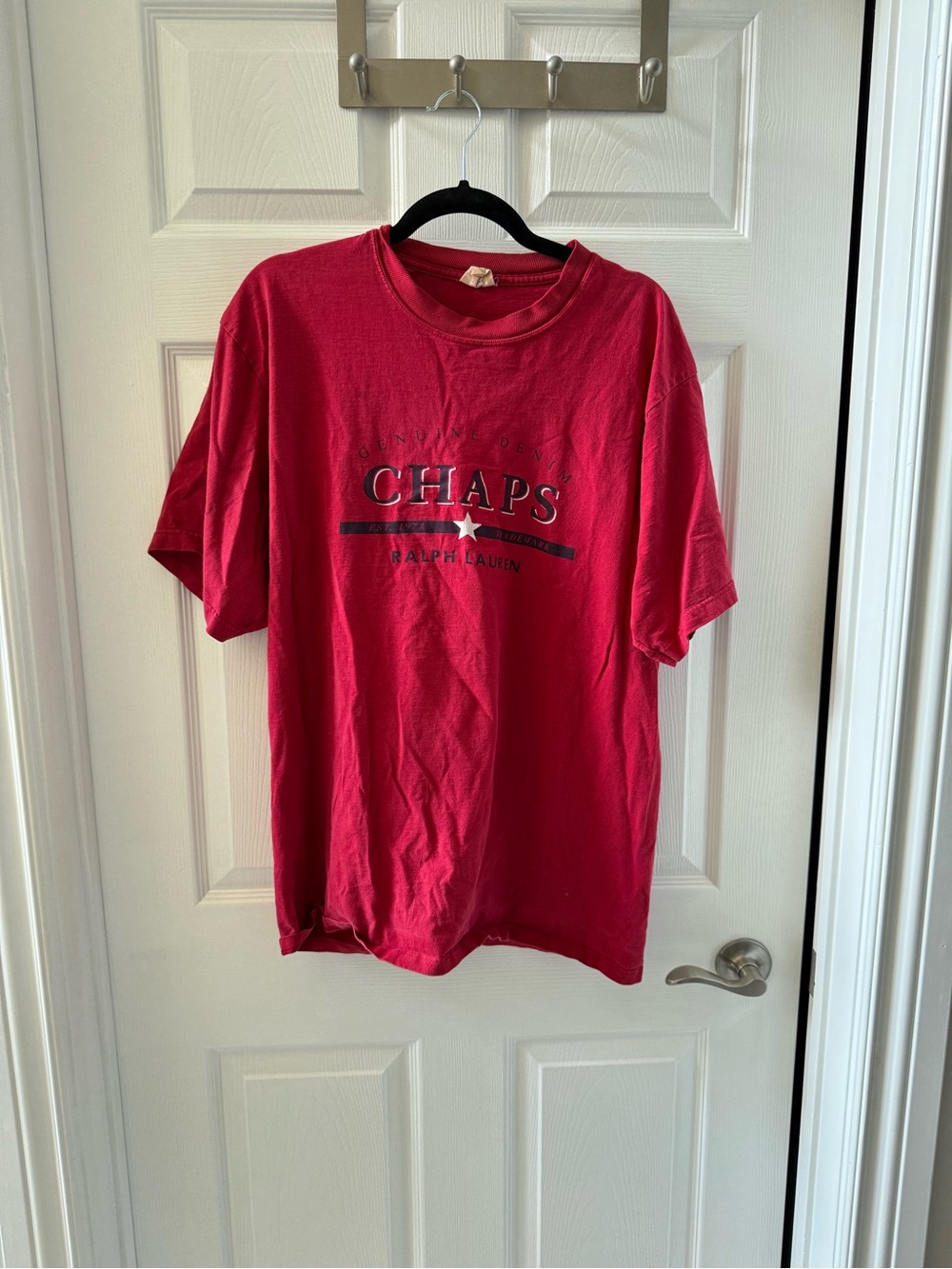 Chaps Red Short-Sleeve Logo Crewneck T-Shirt